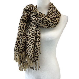 Leopard Animal Print Leopard Scarf - Unknown fabric and snags